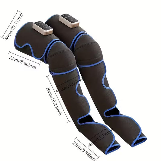 Electric Full-Leg Wrapping Massager with Adjustable Intensity & Heat Therapy