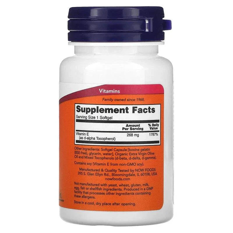 NOW Foods, E-400, 50 softgels - GREEN LIFE CYPRUS