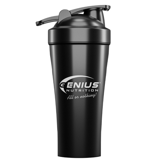 Genius Nutrition SHAKER 600ML sports accessory with a clear plastic body and screw-on lid for mixing protein shakes.