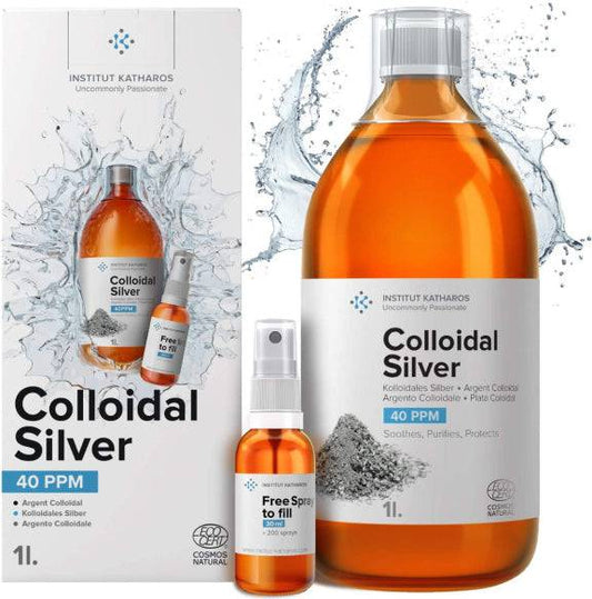 Institut Katharos, Premium Colloidal Silver 40ppm 500mL - GREEN LIFE CYPRUS