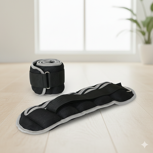 Ankle & Wrist Weights (Black) – Adjustable, Durable, Ideal for Gym, Yoga & Cardio. - GREEN LIFE CYPRUS
