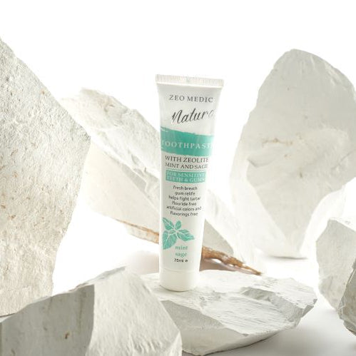 πΏ Zeo-Medic Natural Toothpaste with Zeolite Mint & Sage Flavor | 75 ml - GREEN LIFE CYPRUS