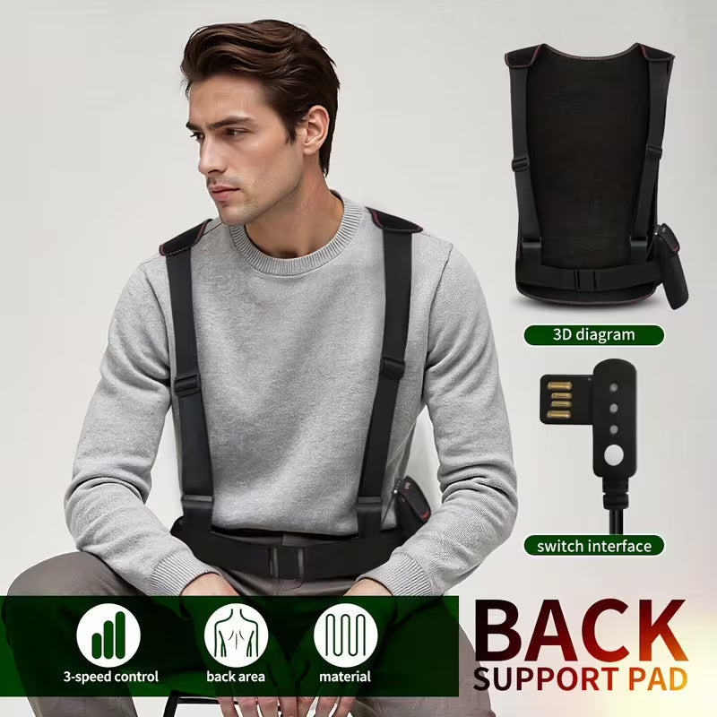 Wearable Back Heating Pad Massager ā Adjustable Belt Design with 3 Heat Levels and Auto Shut-Off for Muscle and Back Pain Relief