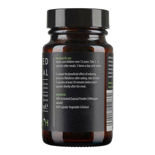 Kiki Health, Activated Charcoal, 50 Vegicaps - GREEN LIFE CYPRUS