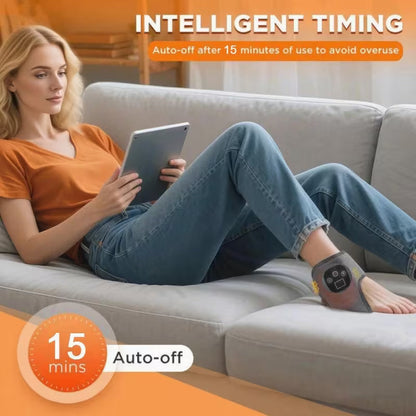 Adjustable Ankle Heating & Vibration Massager with USB Charging – 3 Modes, 4 Heat Levels, Portable Foot & Ankle Therapy Device