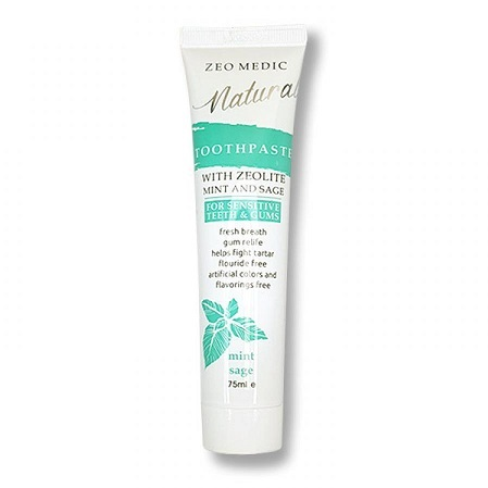 🌿 Zeo-Medic Natural Toothpaste with Zeolite  Mint & Sage Flavor | 75 ml - GREEN LIFE CYPRUS