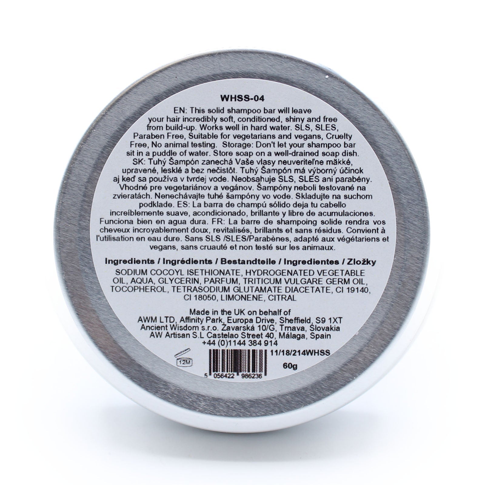 AW Gifts, Wild Hare Solid Shampoo- Tutti Frutti, 60g - GREEN LIFE CYPRUS