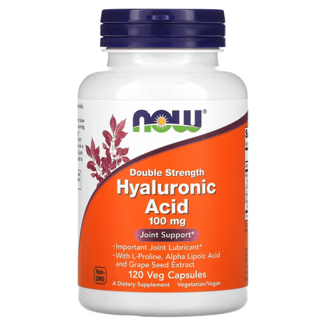 NOW Foods, Hyaluronic Acid, Double Strength, 100 mg, 120 Veg Capsules - GREEN LIFE CYPRUS