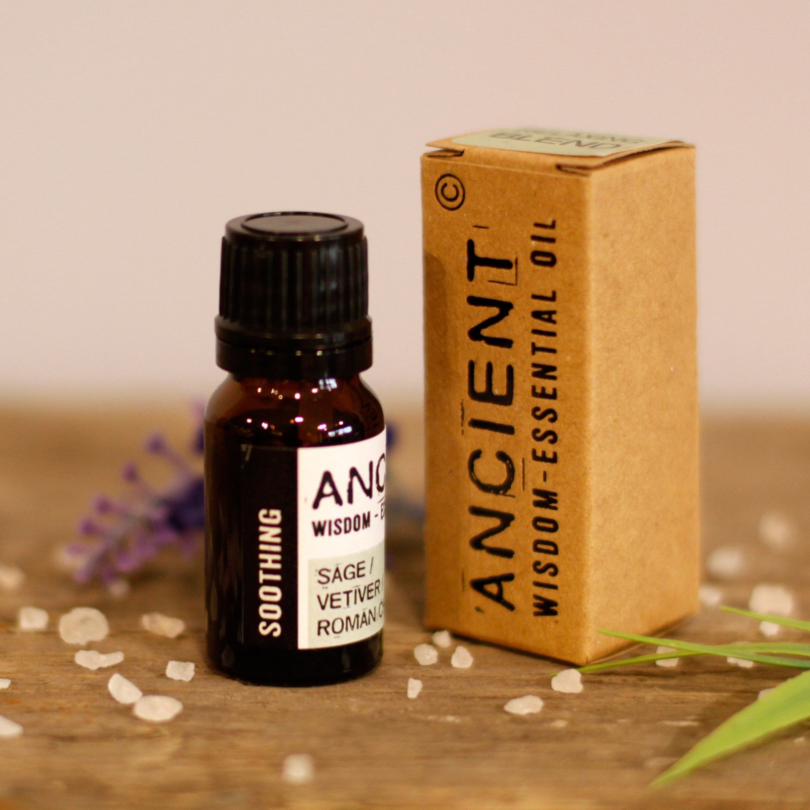AW Gifts soothing essential oil blend in a 10ml box, ideal for skin care and relaxation.