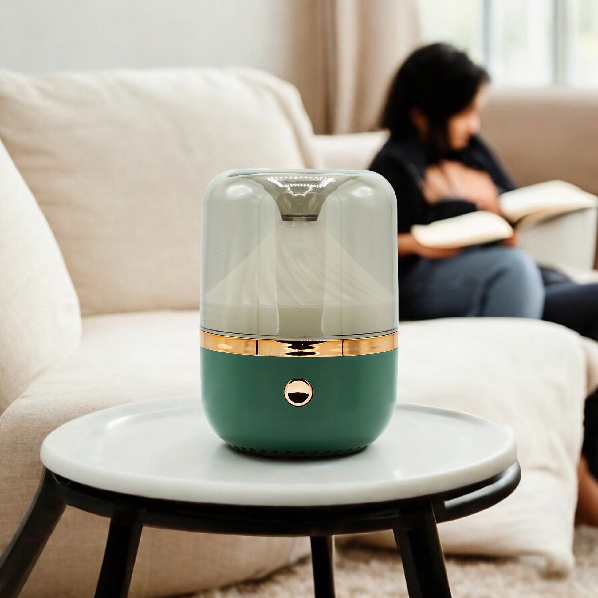 AW Gifts, Urban Aroma Diffuser White & Bronze- USB - Colour Change - GREEN LIFE CYPRUS