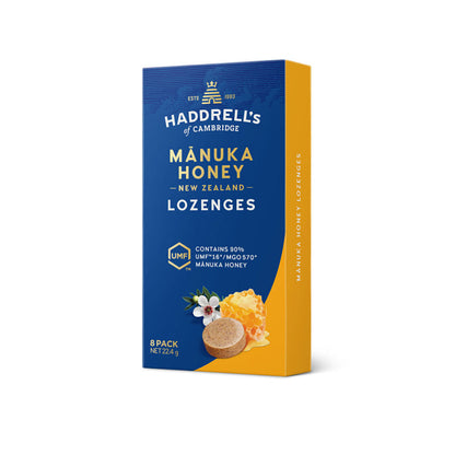 Haddrell's Manuka Honey UMF16+ MGO570+ Lemon Lozenges - 8 Pack - GREEN LIFE CYPRUS