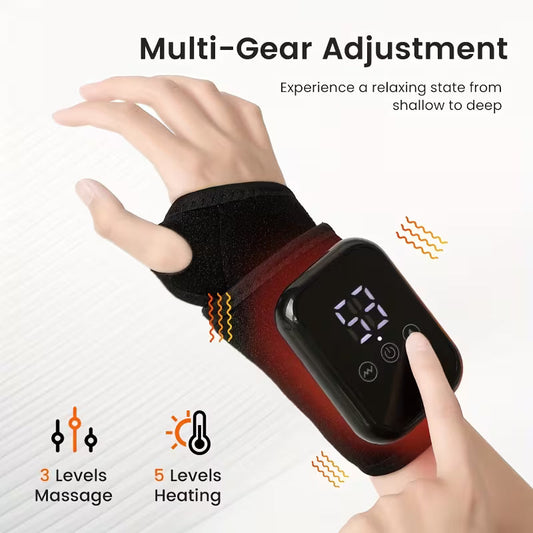 High-Performance Electric Wrist & Arm Massager with Hot Compress, Automatic Kneading Therapy