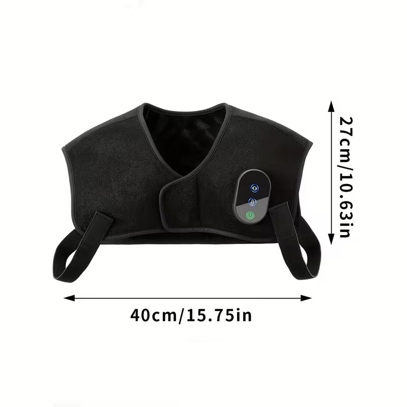 USB-Powered Portable Shoulder & Neck Massager with Heat & Vibration Therapy
