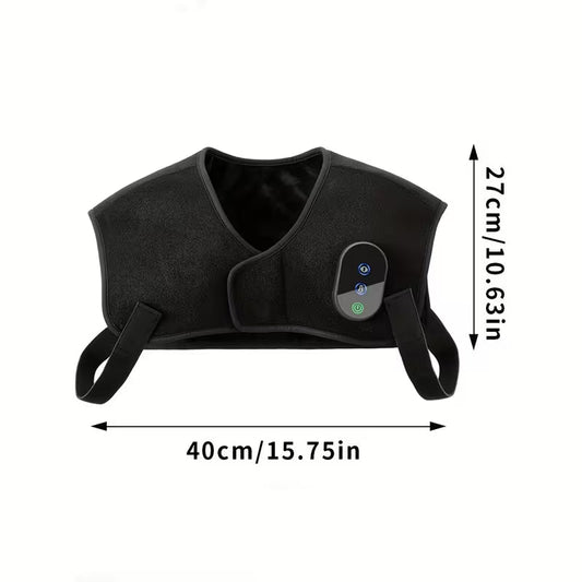 USB-Powered Portable Shoulder & Neck Massager with Heat & Vibration Therapy