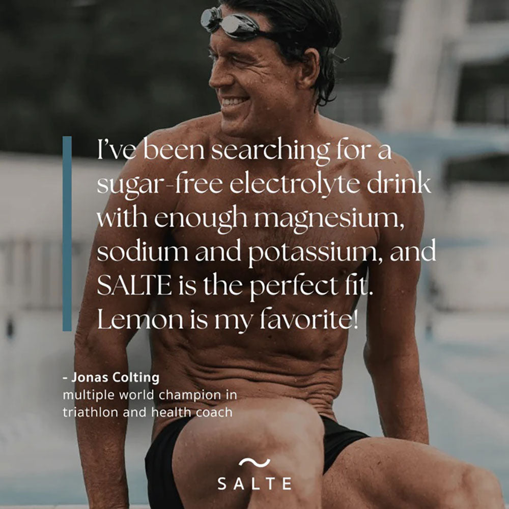 Herbalistas Salte Lemon Flavor Performance Electrolyte supplement sachets, 30 count, for hydration and electrolyte balance.