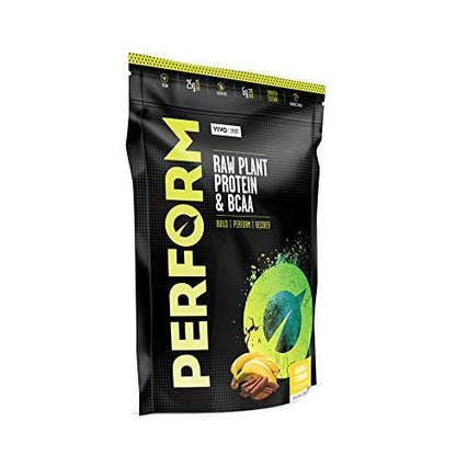 LARGE PERFORM Raw Plant Protein & BCAA - Vivo Life Banana Cinnamon