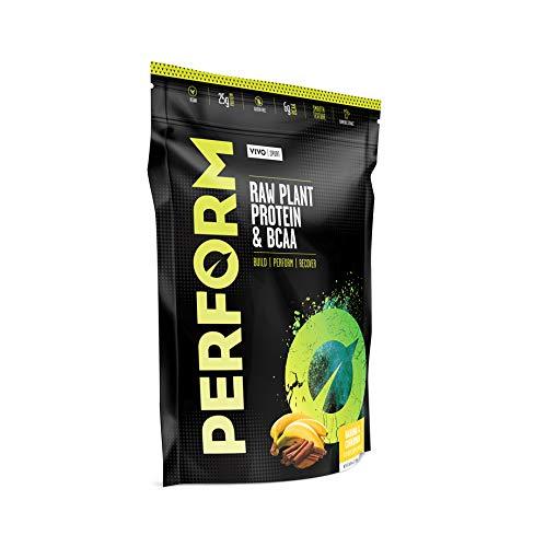 LARGE PERFORM Raw Plant Protein & BCAA - Vivo Life Banana Cinnamon