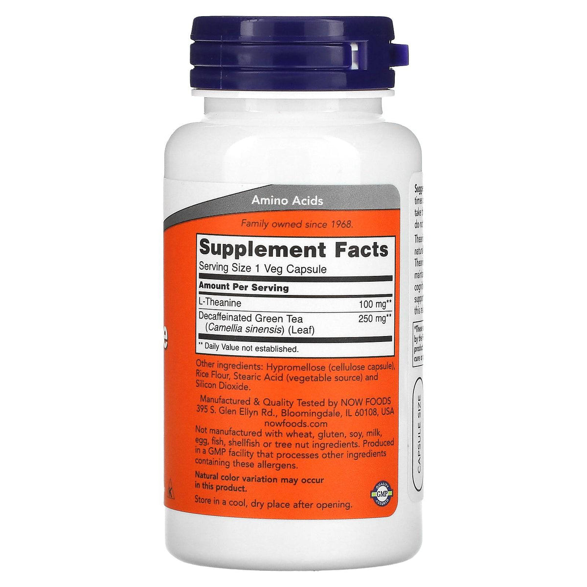 NOW Foods, L-Theanine, 100 mg, 90 Veg Capsules - GREEN LIFE CYPRUS