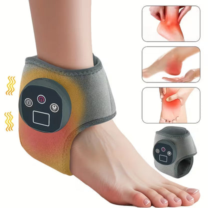 Adjustable Ankle Heating & Vibration Massager with USB Charging – 3 Modes, 4 Heat Levels, Portable Foot & Ankle Therapy Device