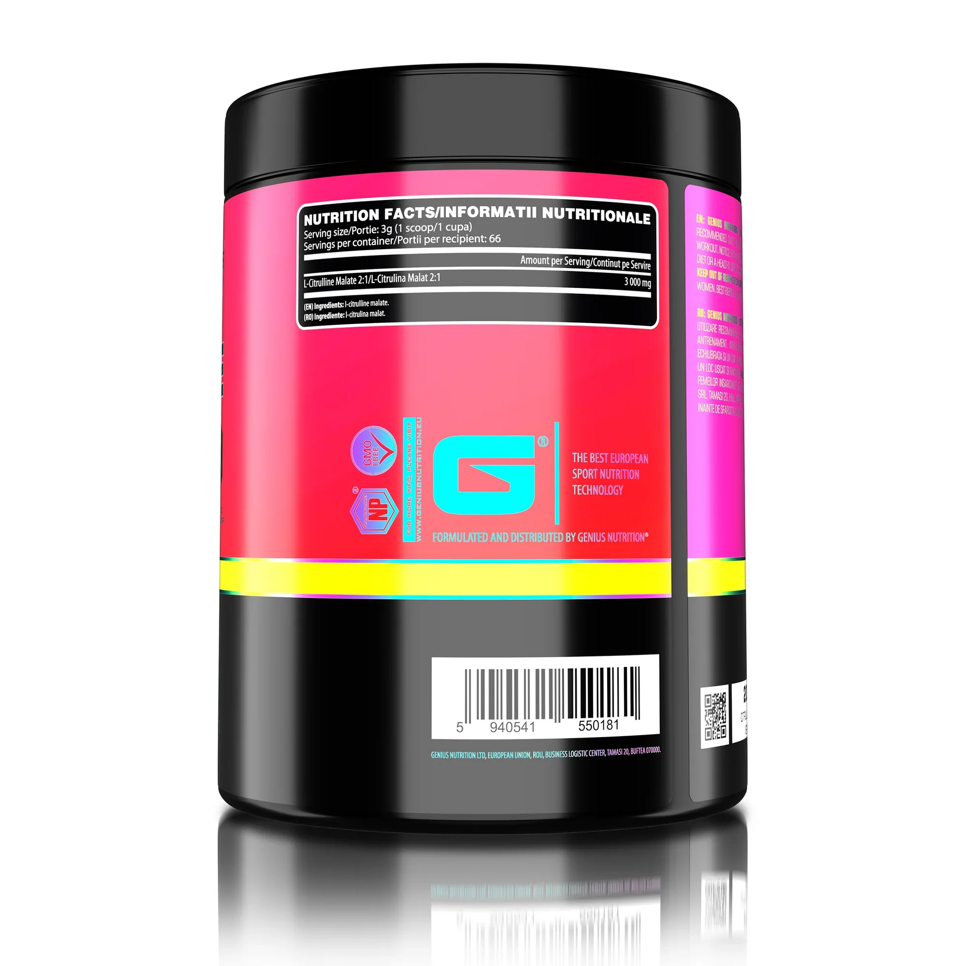 Citruline 200g/66serv, Genius Nutrition - GREEN LIFE CYPRUS