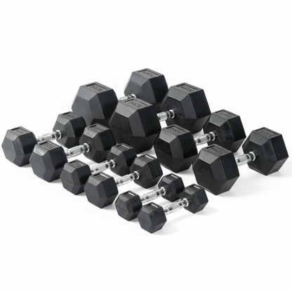 Viking Fitness Viking Professional hexagon dumbbell for strength training, with a textured grip and durable cast iron design.