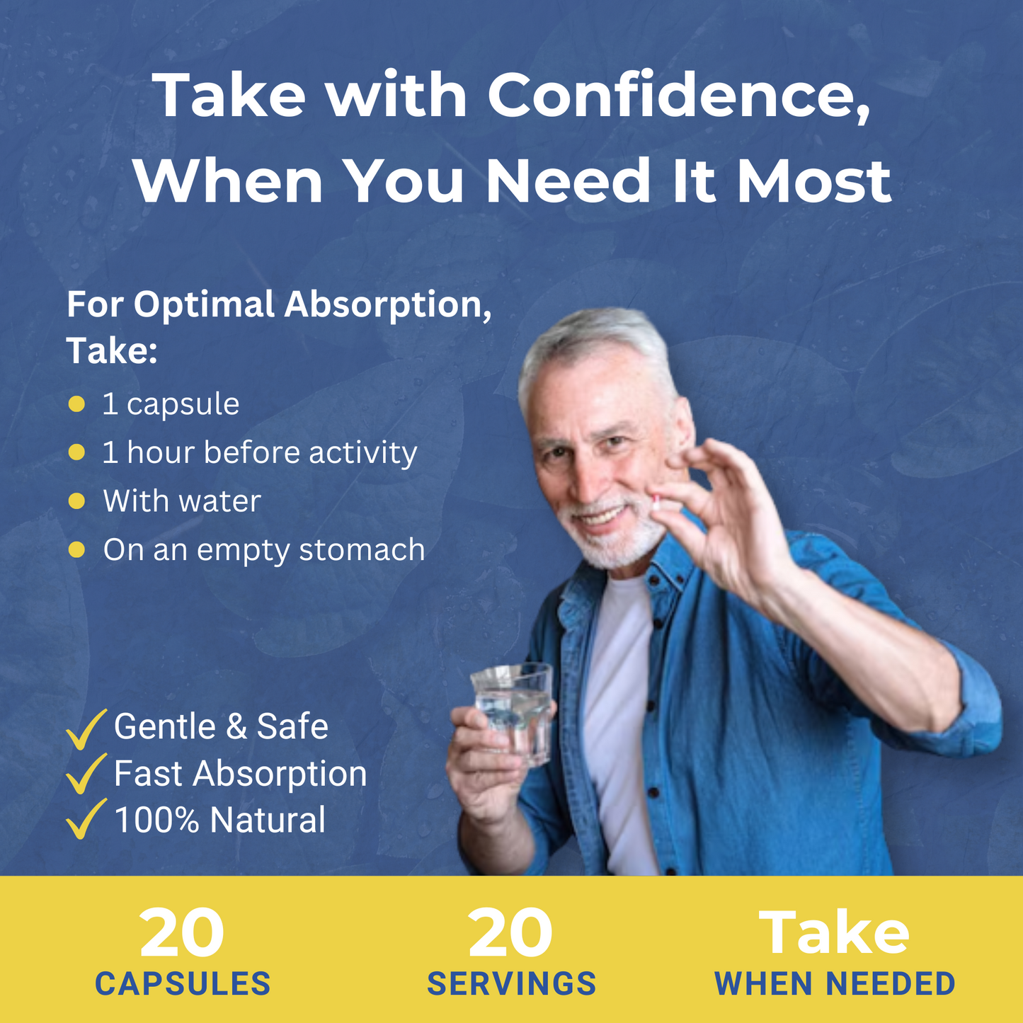 Natagra male vitality supplement capsules by Strength & Spices, showing 20 capsules in a bottle on a white background.