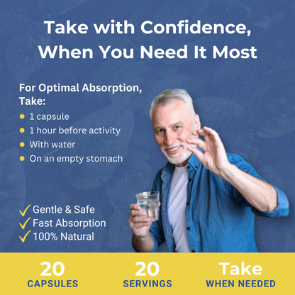 Natagra male vitality supplement capsules by Strength & Spices, showing 20 capsules in a bottle on a white background.