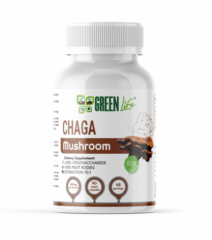 🍄 Green Life Chaga Mushroom – Natural Immune & Antioxidant Support - GREEN LIFE CYPRUS