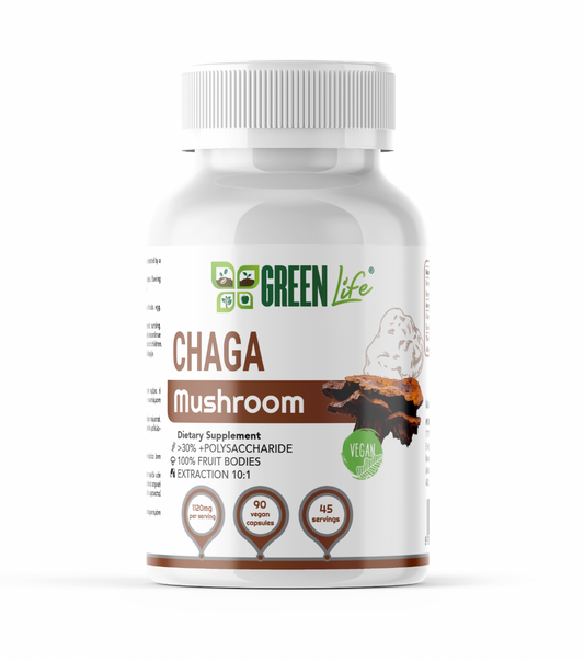 🍄 Green Life Chaga Mushroom – Natural Immune & Antioxidant Support - GREEN LIFE CYPRUS