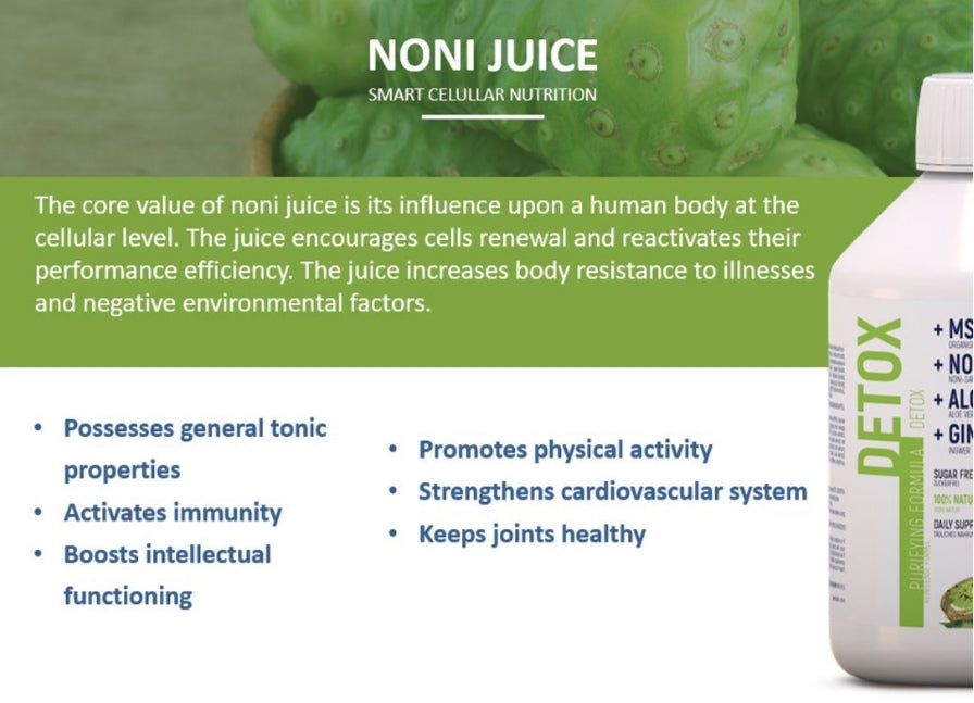 Screenshot of DETA ELIS DeLixir Detox supplement bottle with label showing product details and branding.