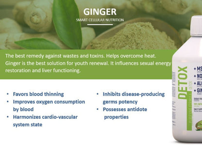 Screenshot of DETA ELIS DeLixir Detox supplement bottle with label showing detox ingredients and branding.