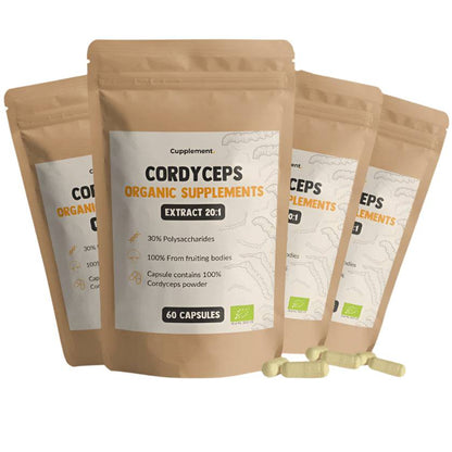 Cupplement, Cordyceps Extract Capsules Organic, 60 capsules - GREEN LIFE CYPRUS