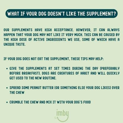IMBY Calming dog product, featuring a soothing design for pets to promote relaxation and comfort.