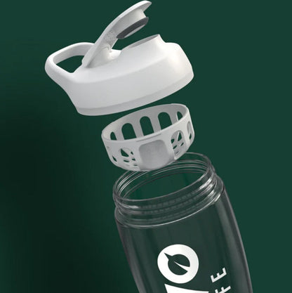 Vivo Life 550ml shaker bottle, a sleek black drink accessory with a secure lid and mixing ball inside.