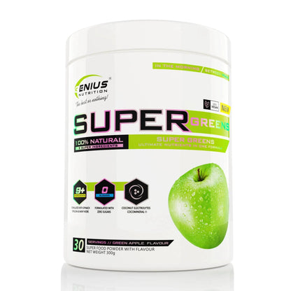 Super Greens 300g/30serv, Genius Nutrition - GREEN LIFE CYPRUS