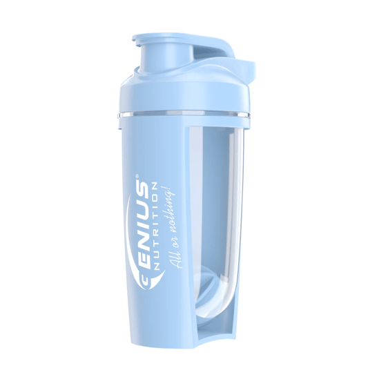 Genius Nutrition G-SHAKER 500ML accessory with black lid and clear body for mixing supplements and protein shakes.