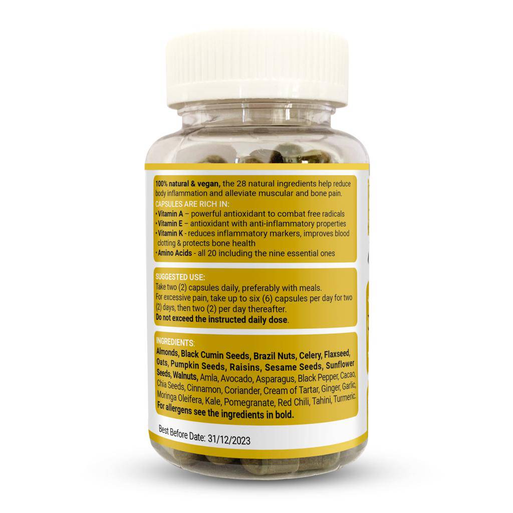 Anti-inflammatory supplement by Strength & Spices, 60 capsules of 1000mg formula for joint and immune support.