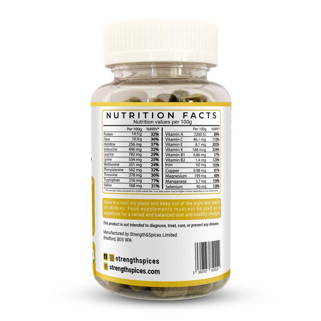 Anti-inflammatory supplement in 60 capsules by Strength & Spices, featuring 1000mg formula for supporting joint and immune health.