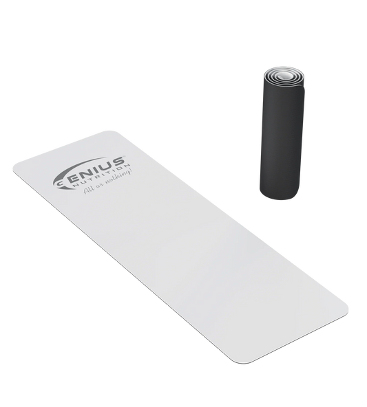 White GN® Yoga Mat PU accessory featuring a textured surface for comfortable yoga practice and enhanced grip.