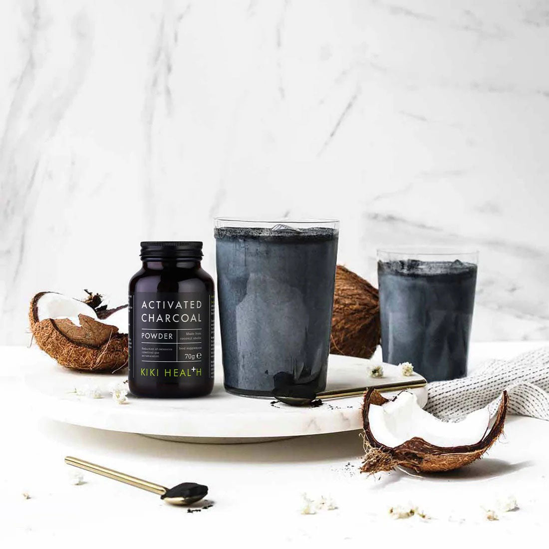 Kiki Health, Activated Charcoal Powder, 70g - GREEN LIFE CYPRUS