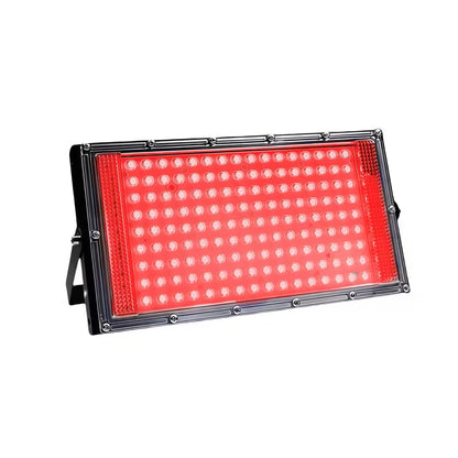 TEMU full-spectrum red light therapy panel with 660 nm LED lights for skin and facial care treatment.
