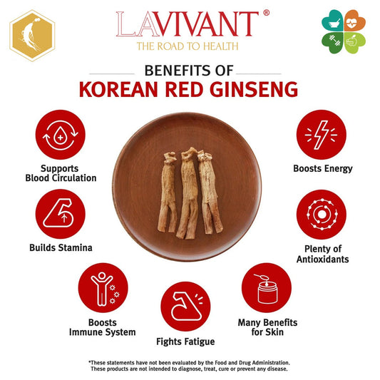 Lavivant, Korean Red Ginseng Extract, 10 Liquid Sticks, 8.6mg/g, 100g - GREEN LIFE CYPRUS