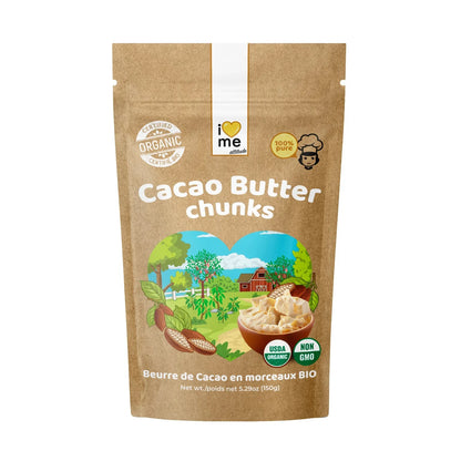 I LOVE ME, Organic Cocoa Butter Pieces, 150g - GREEN LIFE CYPRUS