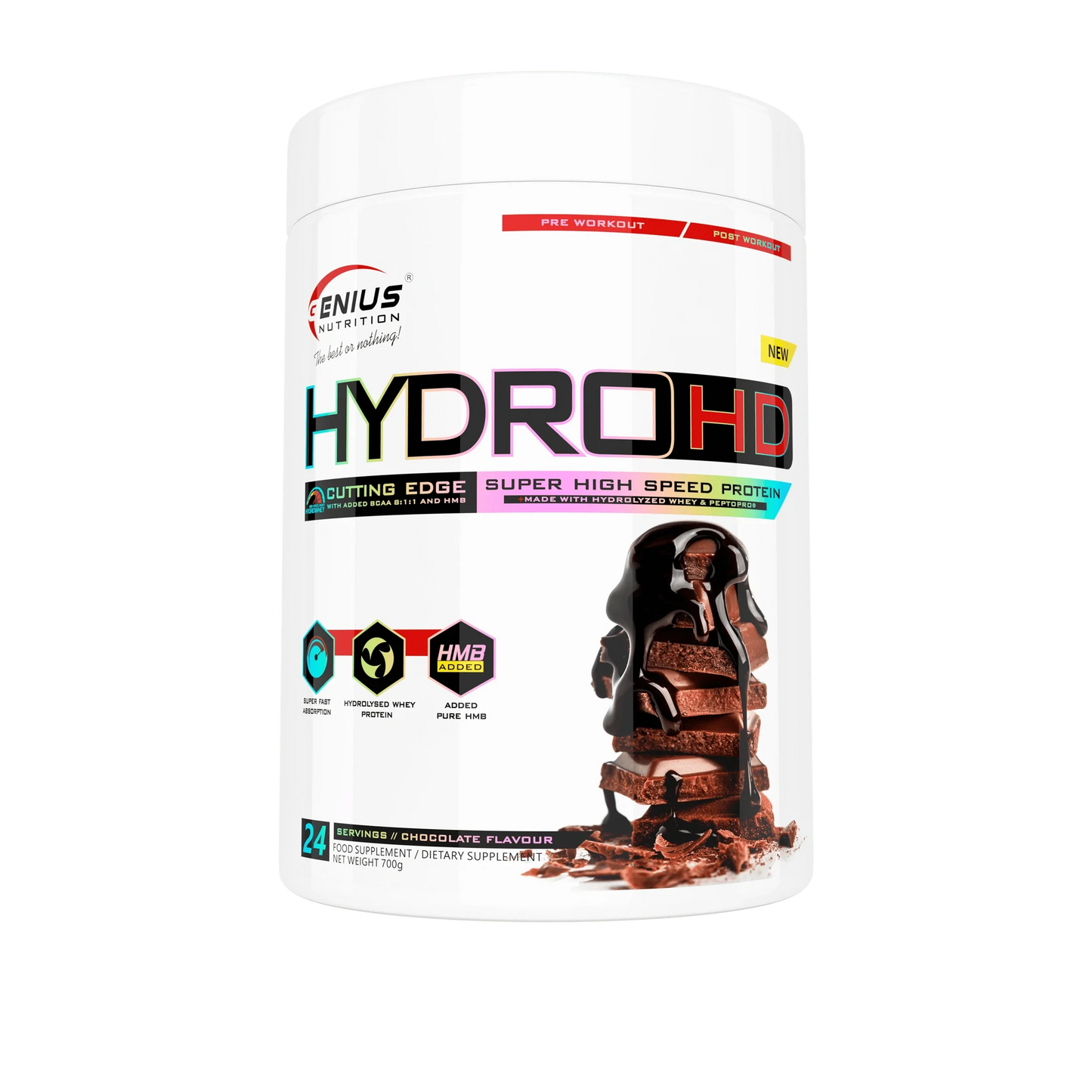 Hydro-HD 700g/24serv, Genius Nutrition - GREEN LIFE CYPRUS