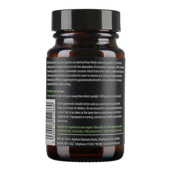 Kiki Health, Activated Charcoal, 50 Vegicaps - GREEN LIFE CYPRUS