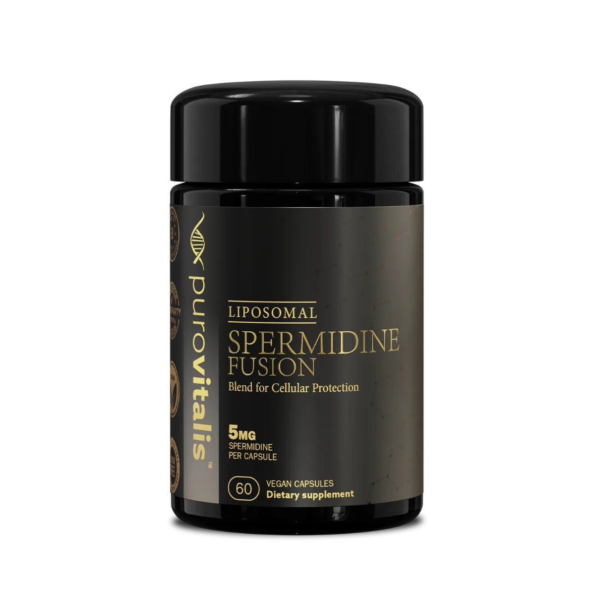 Liposomal Spermidine Fusion, 60 Vegan Capsules - Purovitalis - GREEN LIFE CYPRUS