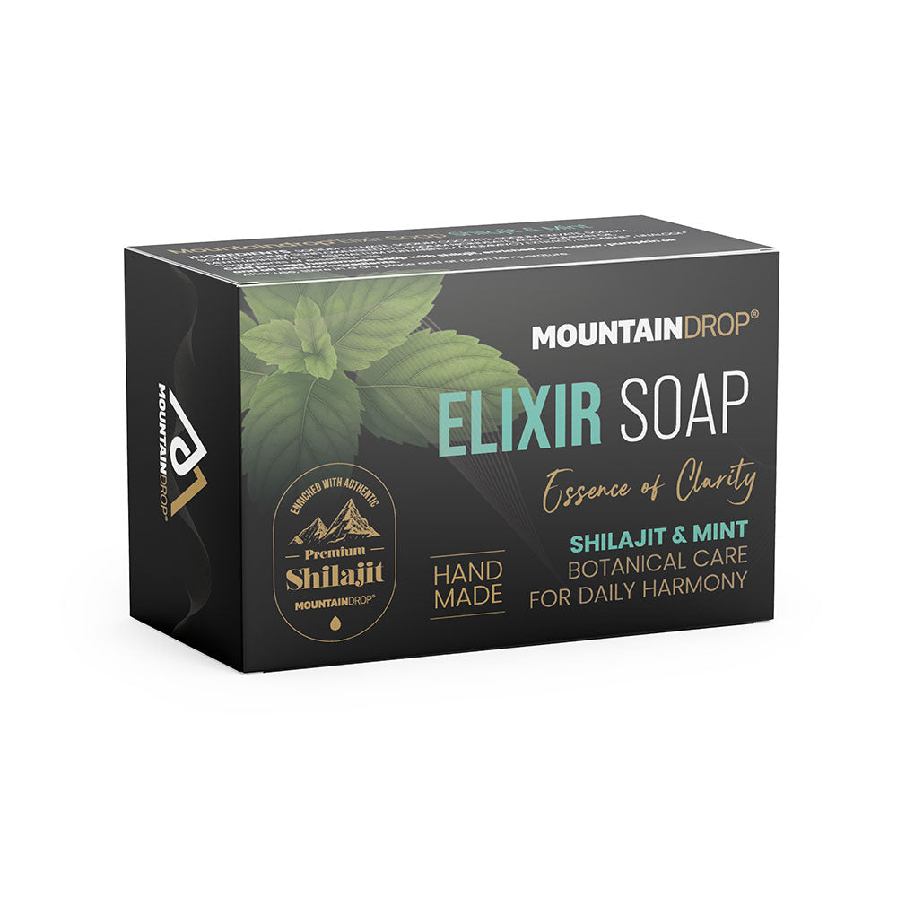 MountainDrop, Elixir Soap Enriched with Premium Shilajit & Mint, 100g - GREEN LIFE CYPRUS