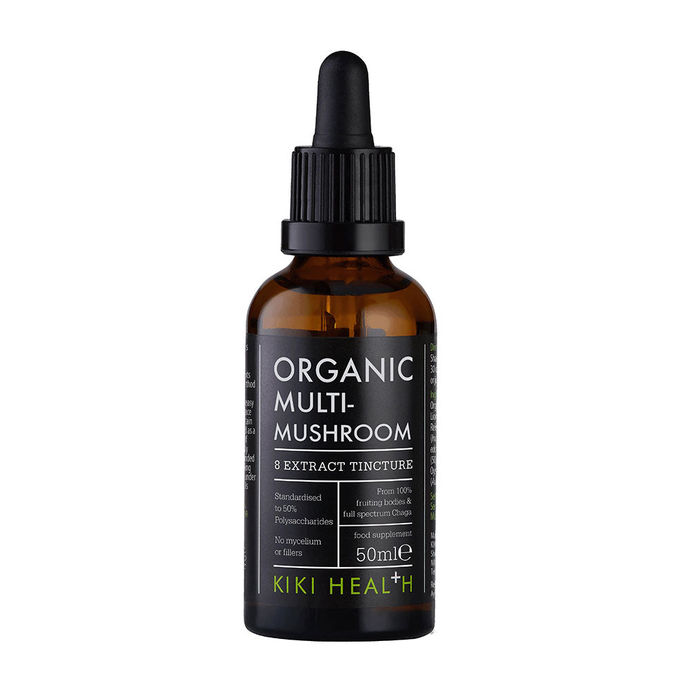 Kiki Health, Organic Multi-Mushroom 8 Extract Blend Tincture, 50ml - GREEN LIFE CYPRUS