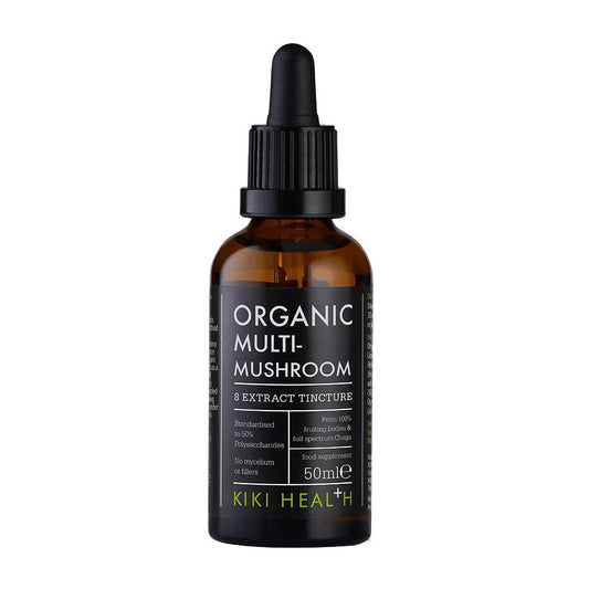 Kiki Health, Organic Multi-Mushroom 8 Extract Blend Tincture, 50ml - GREEN LIFE CYPRUS