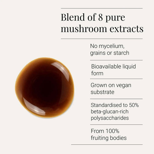 Kiki Health, Organic Multi-Mushroom 8 Extract Blend Tincture, 50ml - GREEN LIFE CYPRUS